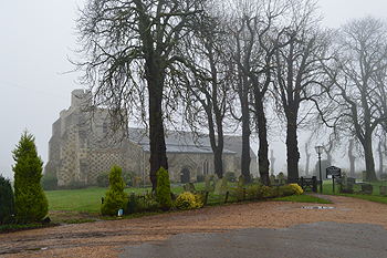 Chalgrave church on a misty morning November 2014